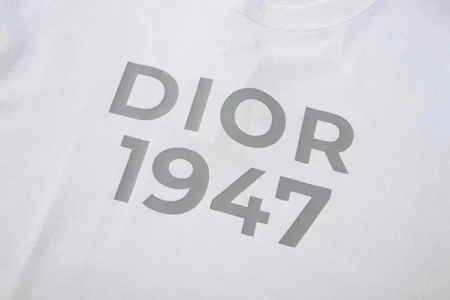 Dior T-Shirts Short-Sleeve Tonal Monogram Jacquard Crewneck product detail image 7