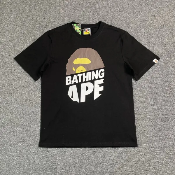 A Bathing Ape Classic猿颜 Logo Black T-Shirt - 1