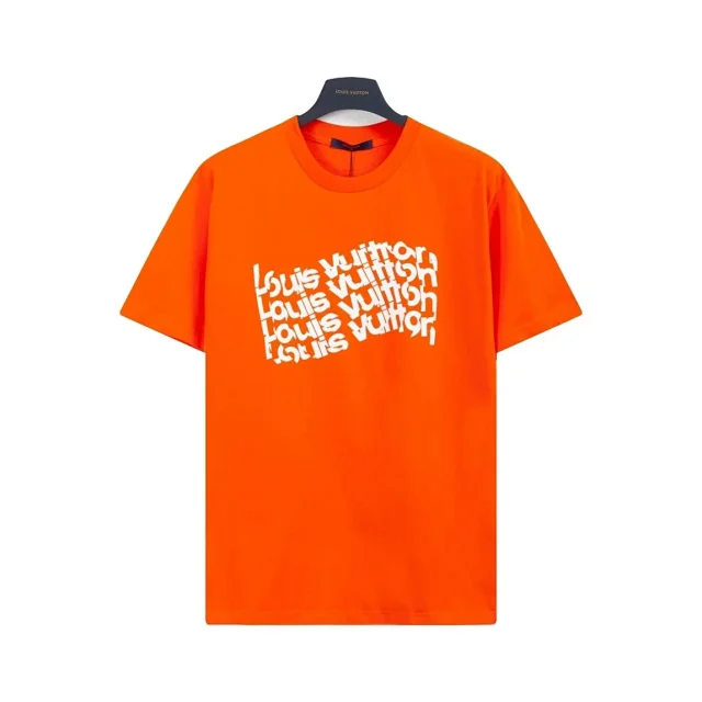 Louis Vuitton T-Shirts Short-Sleeve Crewneck Graphic Print product detail image 6
