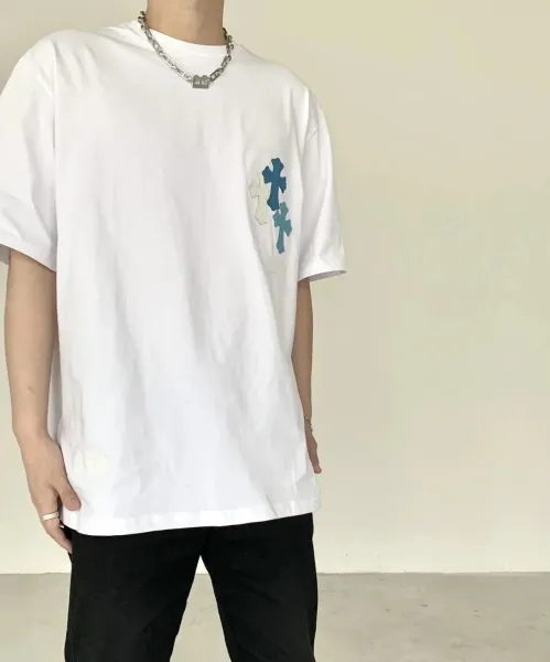 Chrome Hearts Cross Patch White Oversized T-Shirt - 1