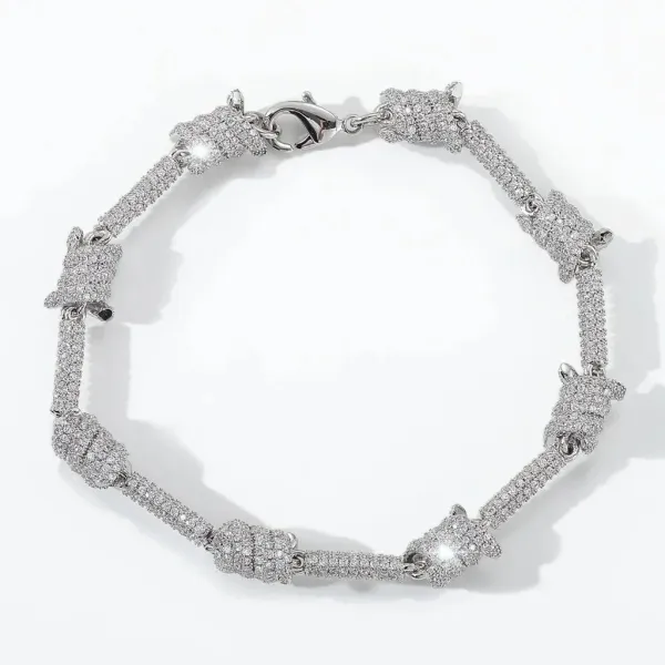 Philipp Plein Panther Crystal Bracelet Silver - 1