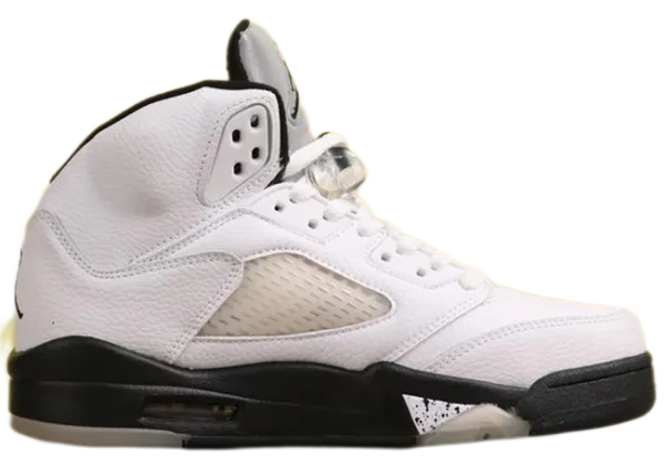 Off-White x Air Jordan 5 Retro Black Cement Sneakers - 6