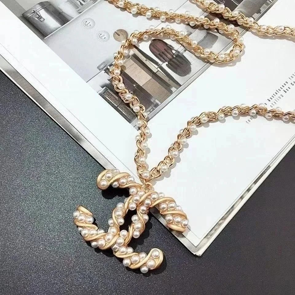 Chanel CC Pearl-Embellished Gold Chain Necklace Jewelry Necklaces product detail 3 in Litbuy spreadsheet finds