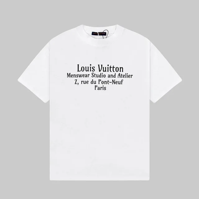 Louis Vuitton T-Shirts Short-Sleeve Logo Print product detail image 2