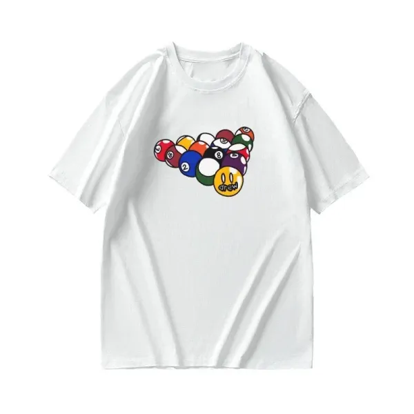 Drew House Pool Ball Graphic White T-Shirt - 1