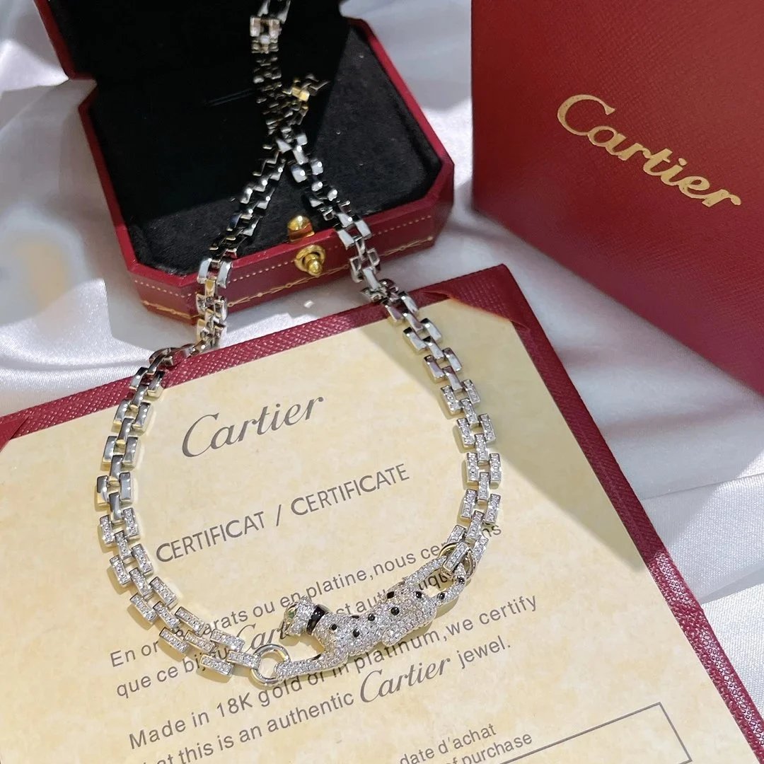Cartier Panthère de Cartier Diamond-Set Bracelet in 18K Gold and Platinum