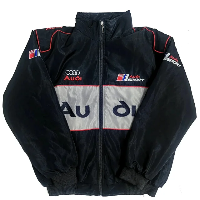 Ferrari Jackets Embroidered racing-logo zip-up bomber jacket product detail image 9