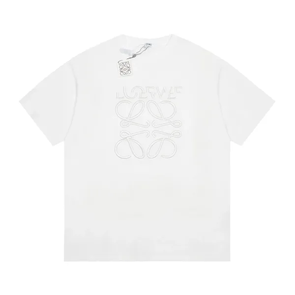 Loewe Anagram Embroidered White T-Shirt - 1