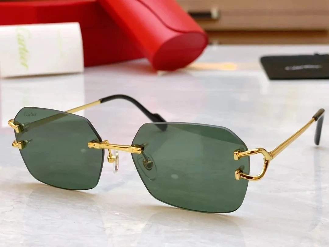 Cartier Eyewear CT0418O Rimless Rectangular Glasses image 9