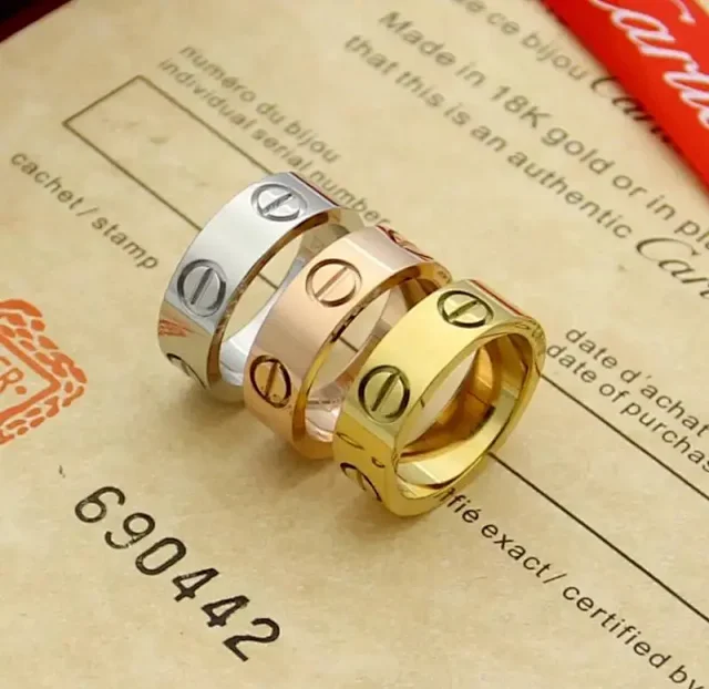 Unbranded Jewelry Crystal-Set Screw-Motif Band Ring product detail image 8