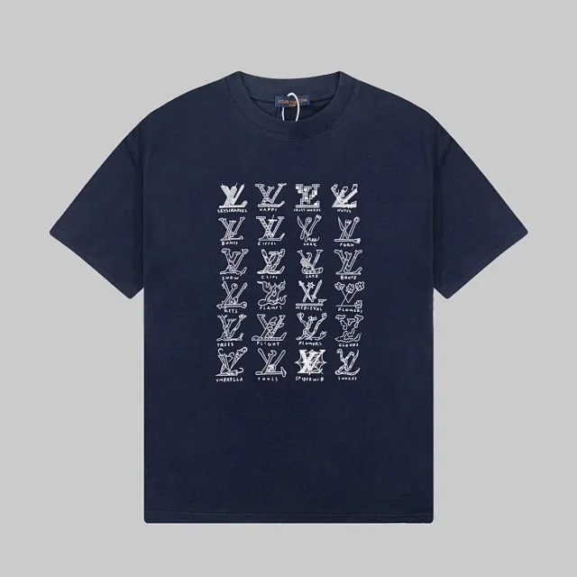 Louis Vuitton T-Shirts LV graphic-print short-sleeve crewneck product detail image 1