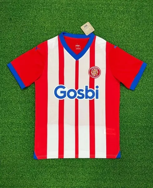Girona FC x Puma Home Jersey Red-White Striped Jersey - 1
