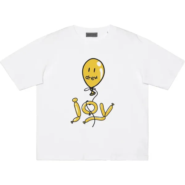WOMANBY A VOYVES Joy Balloon Graphic White T-Shirt - 1