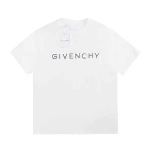 Givenchy Logo Print White T-Shirt - 1