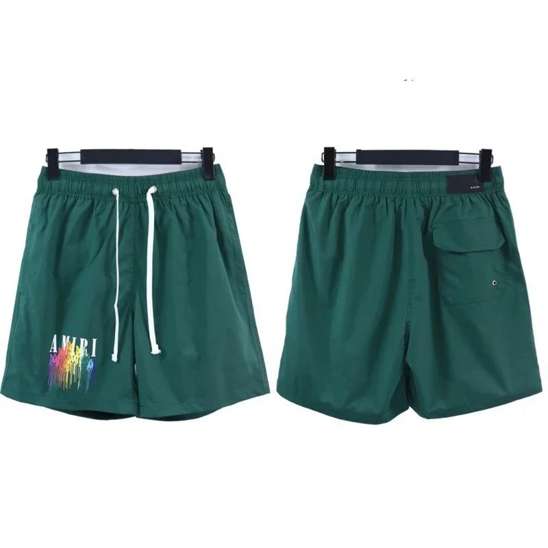 AMIRI Shorts Washed logo drawstring — 8565 green