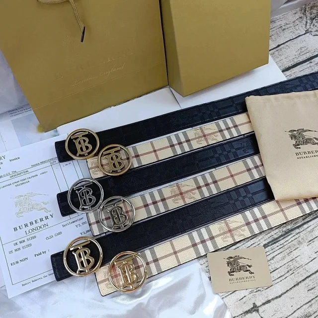Burberry Belts Check Pattern Equestrian Knight Buckle product detail image 1