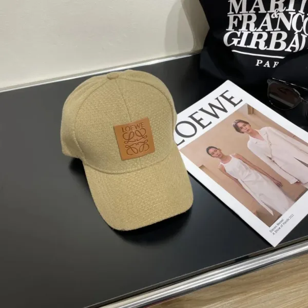 Loewe Anagram Patch Corduroy Baseball Cap Blue - 8