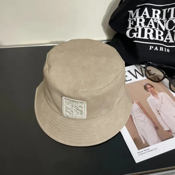 Loewe Anagram Logo Bucket Hat Beige - 1