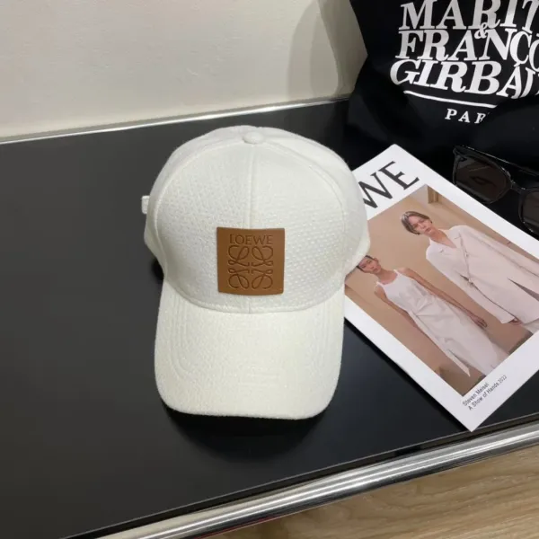 Loewe Anagram Patch Corduroy Baseball Cap Blue - 9