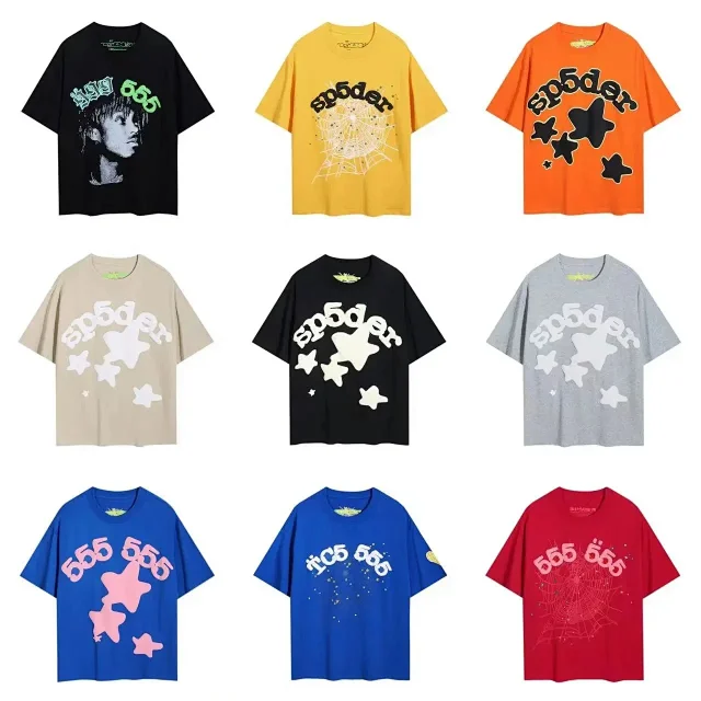 Sp5der T-Shirts Spider and star graphic product detail image 1