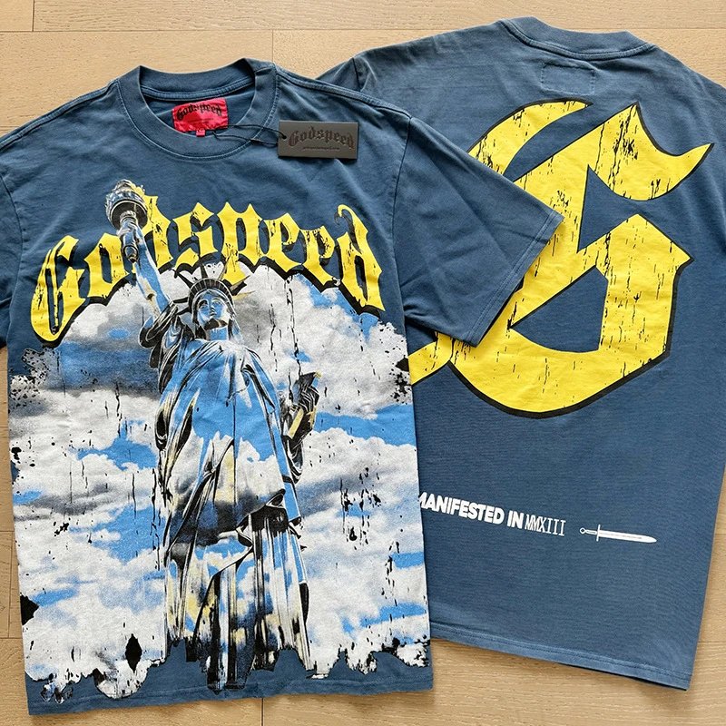 Godspeed T-Shirts Graphic short-sleeve T-shirt — 1015 Washed Blue