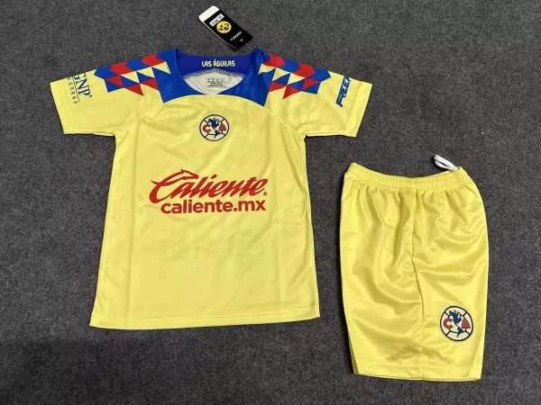 Club América 2023-24 Away Kit Yellow Jersey and Shorts Set - 1