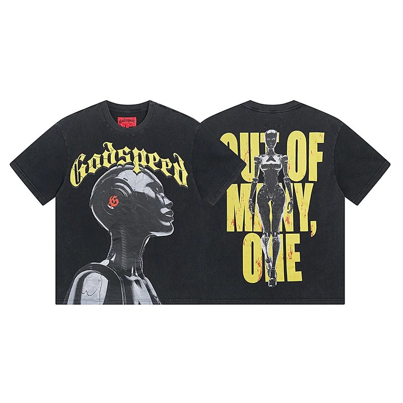 Godspeed T-Shirts Graphic short-sleeve T-shirt — 1021 washed black