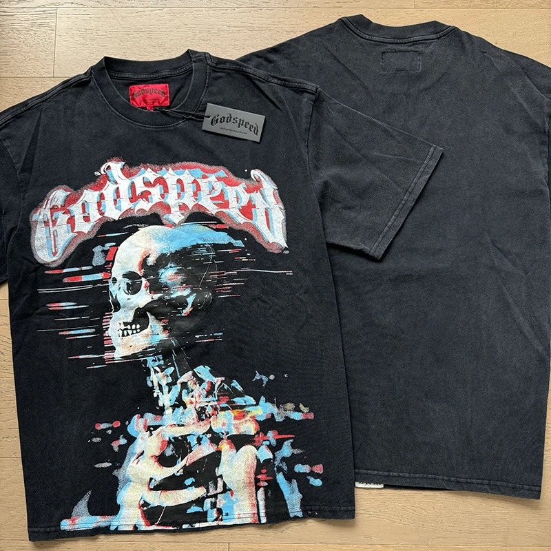 Godspeed T-Shirts Graphic short-sleeve T-shirt — 1027 washed black