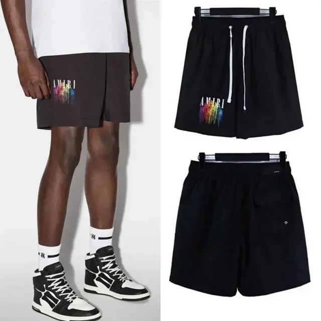 AMIRI Shorts Washed logo drawstring product detail image 6