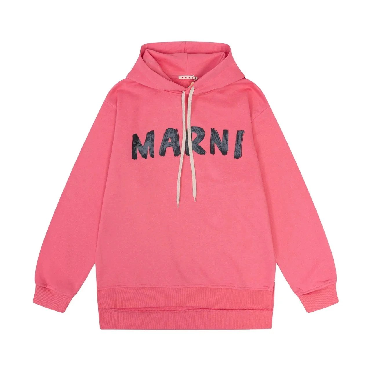 Marni Hoodies & Sweatshirts Logo-print pullover hoodie with kangaroo pocket — 11