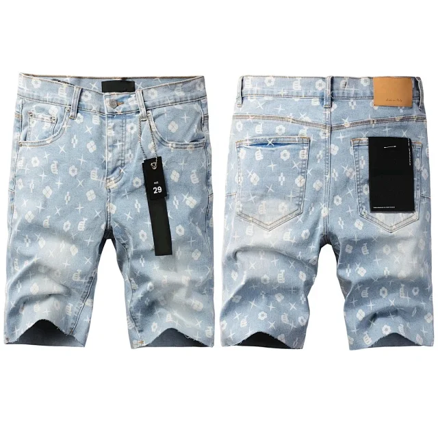 Purple Brand Shorts Distressed raw-hem denim product detail image 6