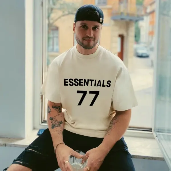 Essentials 77 Graphic Tee Beige T-Shirt - 1