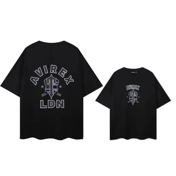 Avirex LDN Graphic Print Oversized T-Shirt Black - 1