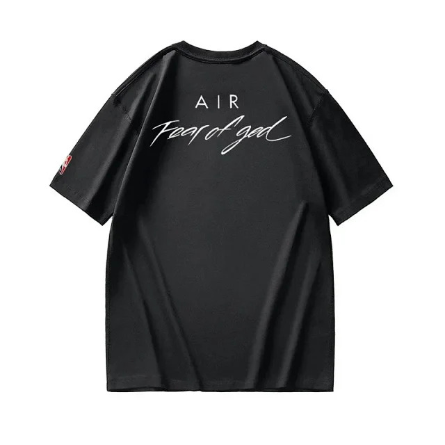 ESSENTIALS T-Shirts Oversized crewneck short-sleeve T-shirt with Fear of God print product detail image 2