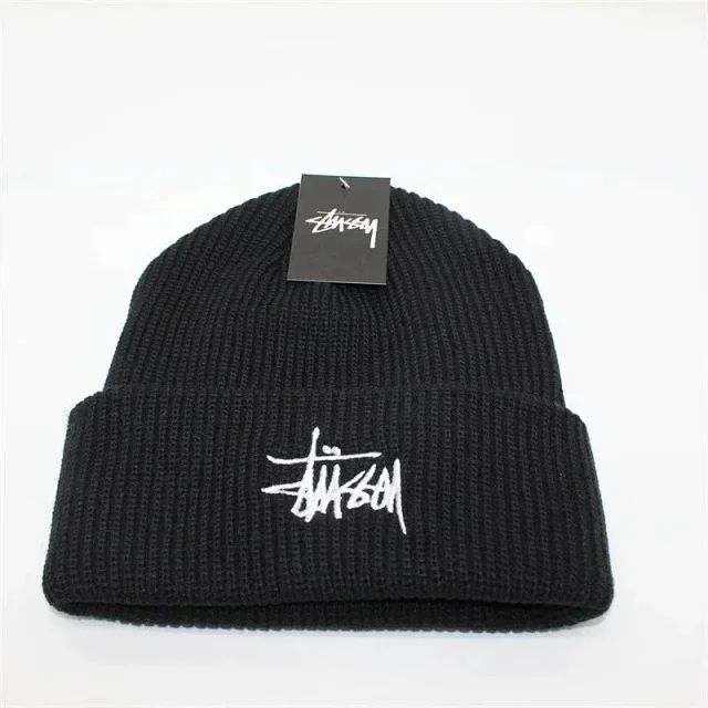 Stüssy Hats Embroidered Logo Rib-Knit Cuffed Beanie product detail image 2