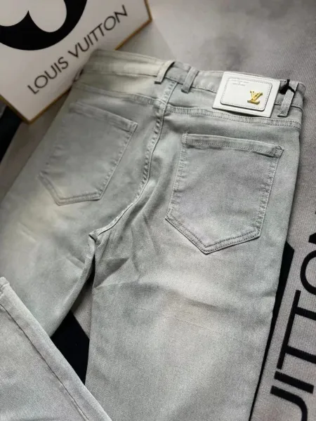 Louis Vuitton Monogram Pocket Detail Light Wash Jeans - 4
