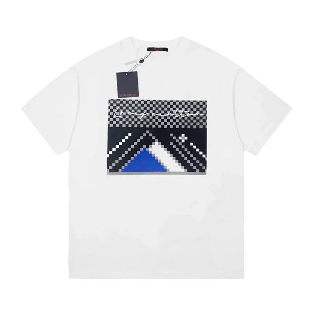 Louis Vuitton T-Shirts Short-Sleeve Graphic Print product detail image 3