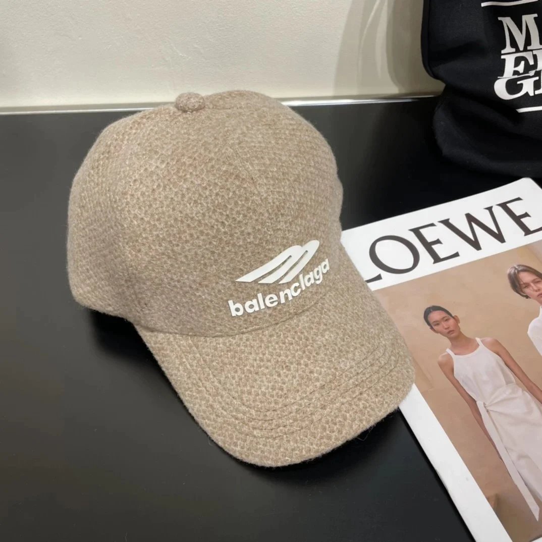 Balenciaga Distressed Logo Baseball Cap Beige - 10