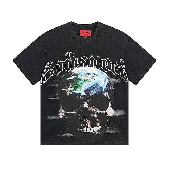 Godspeed T-Shirts Vintage-washed graphic print crew-neck product detail image 18