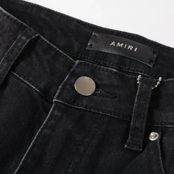 Amiri Distressed White Slim Fit Jeans - 4