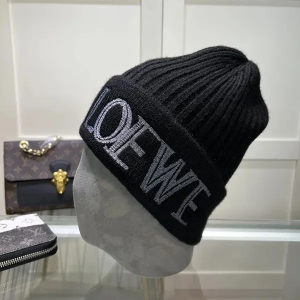 Loewe Logo Knit Beanie Black - 1