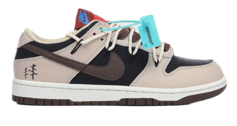 Nike x A Bathing Ape Air Jordan 1 Low 'Bapesta' Navy Beige Sneakers - 10