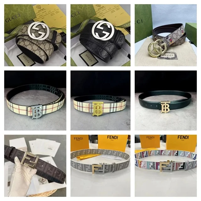 Gucci Belts Double G Buckle GG Monogram Belt product detail image 1