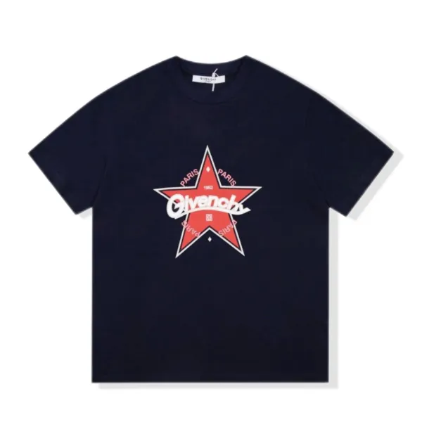 Givenchy Star Logo Navy T-Shirt - 1