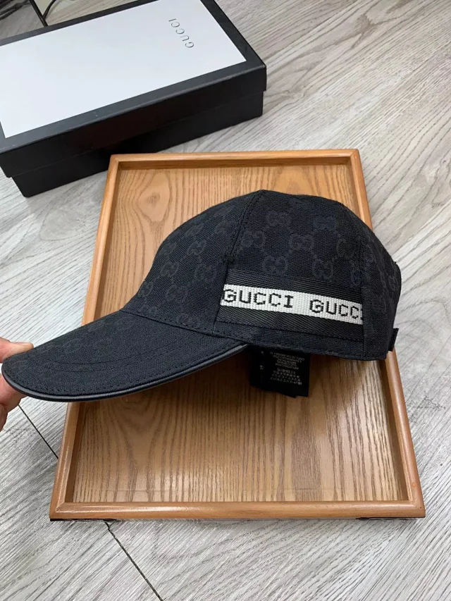 Gucci Hats GG monogram baseball cap with curved brim product detail image 5