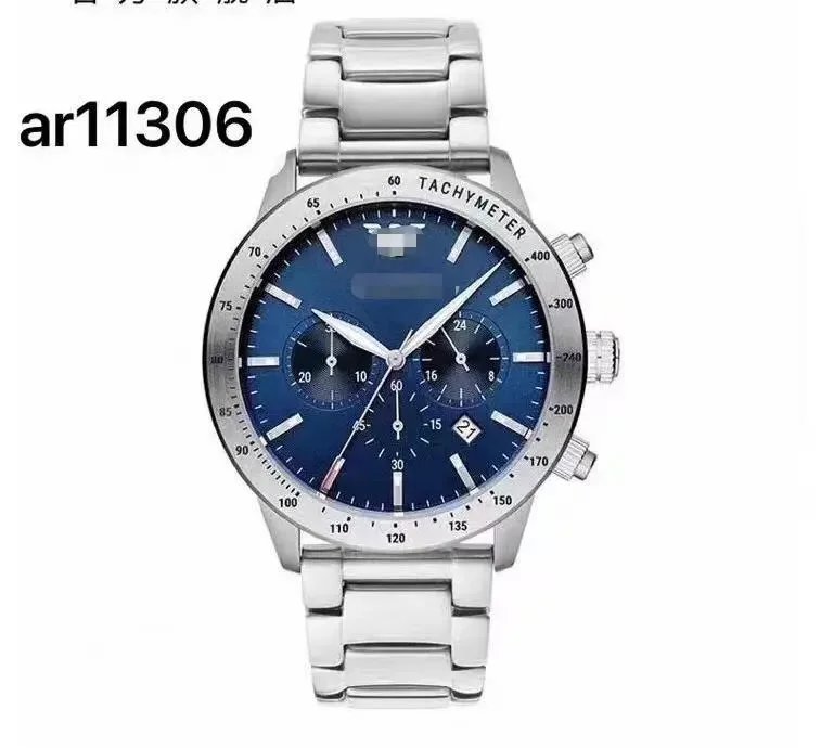 Design Chronograph Watch Gray-Silver Ceramic Strap Quartz Watch - 6