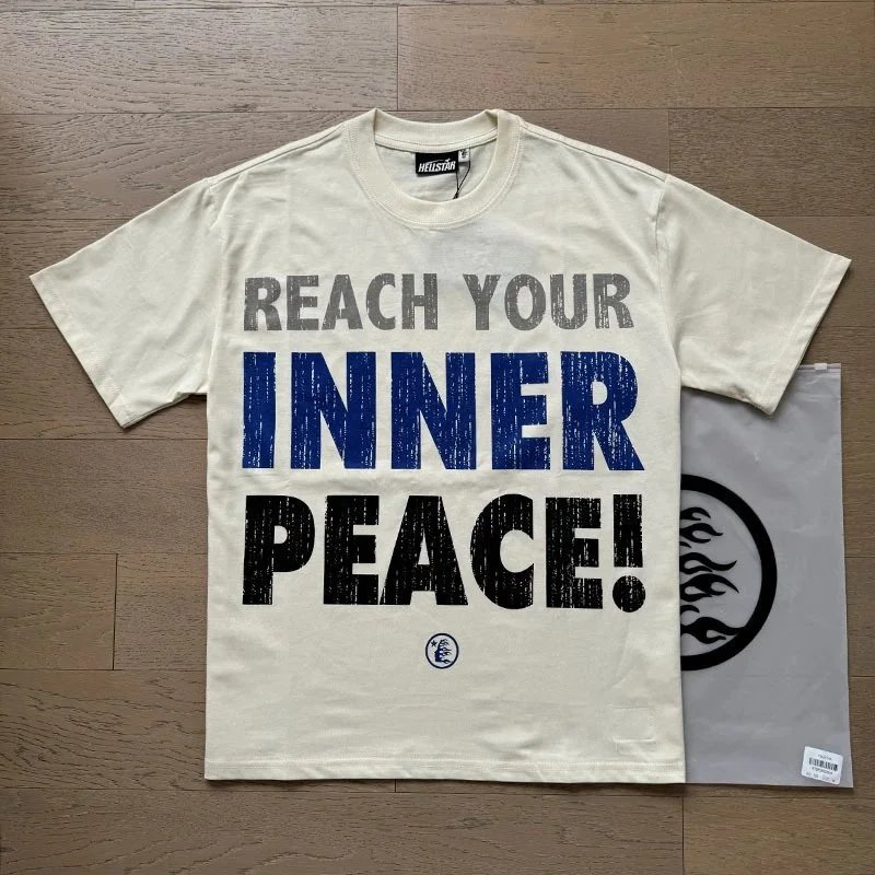 Hellstar T-Shirts Graphic short-sleeve T-shirt — x585 apricot color