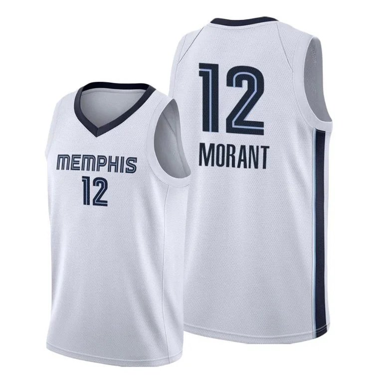 Memphis Grizzlies Ja Morant #12 White Swingman Jersey - 1