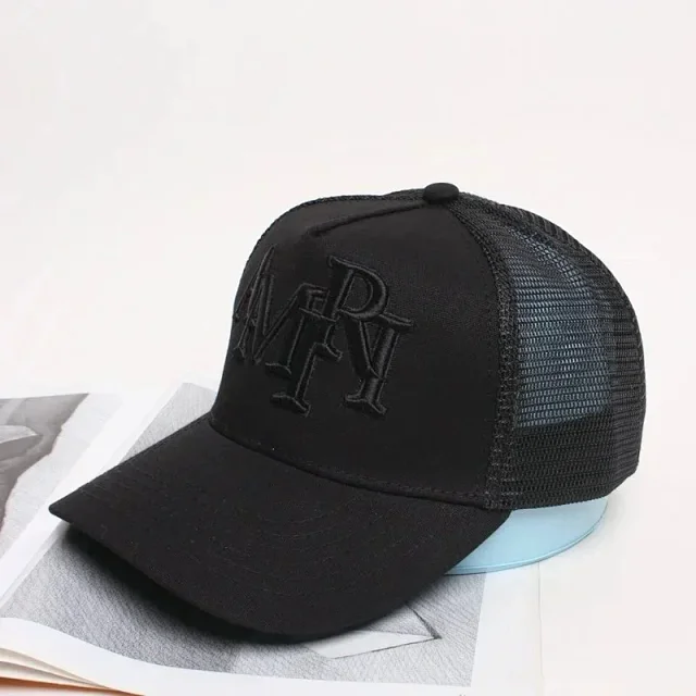 AMIRI Hats Mesh trucker cap with embroidered logo product detail image 8