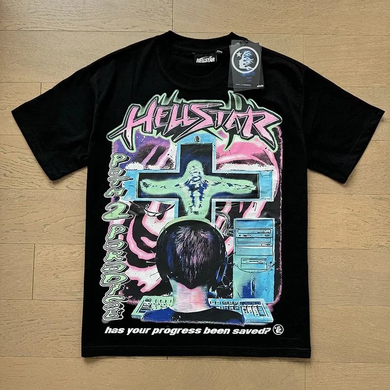 Hellstar T-Shirts Graphic short-sleeve T-shirt — X516 black